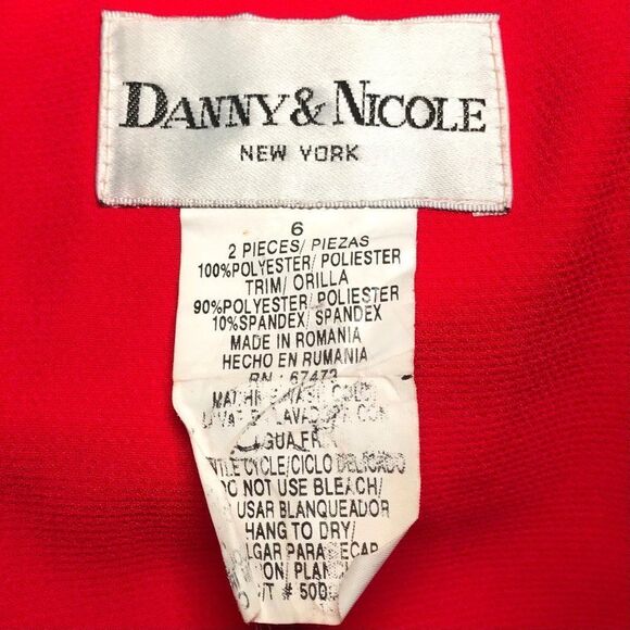 Vintage 90s Grunge Red & Black Preppy Long Sleeve Classy Dress Top / Size: 6 - Picture 5 of 5